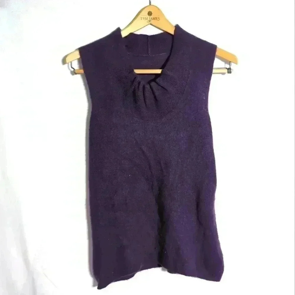 Unbranded Ladies Dark Purple Sleeveless Top sz S